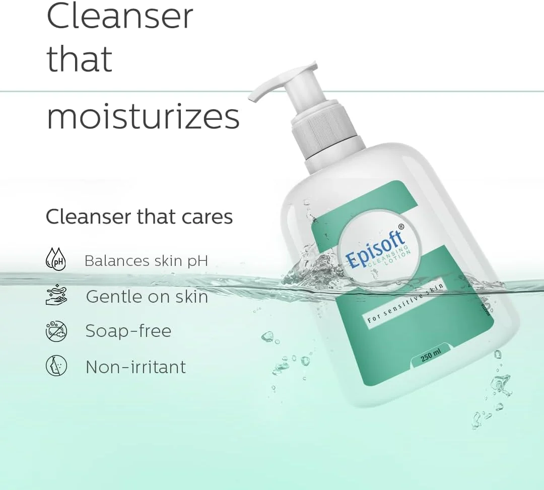 لوسیون پاک کننده اپی‌سافت مناسب پوست خشک و حساس | شوینده ملایم روزانه صورت | برای آقایان و بانوان | بدون عطر | 250 میلی لیتر