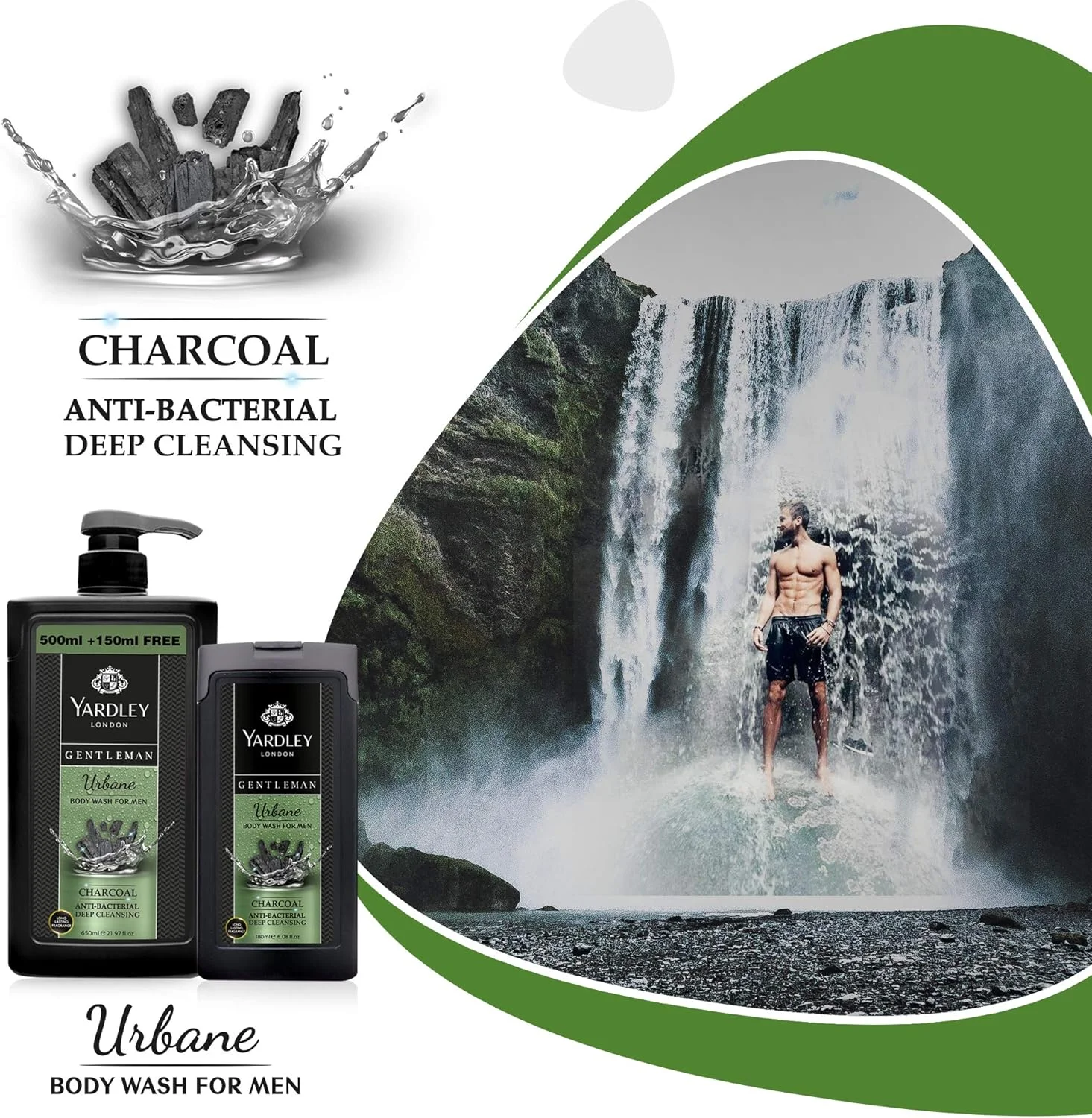 شامپو بدن آنتی باکتریال مردانه یاردلی، رایحه Urbane، ۱۸۰ میلی لیتر - پاکیزگی با طراوت