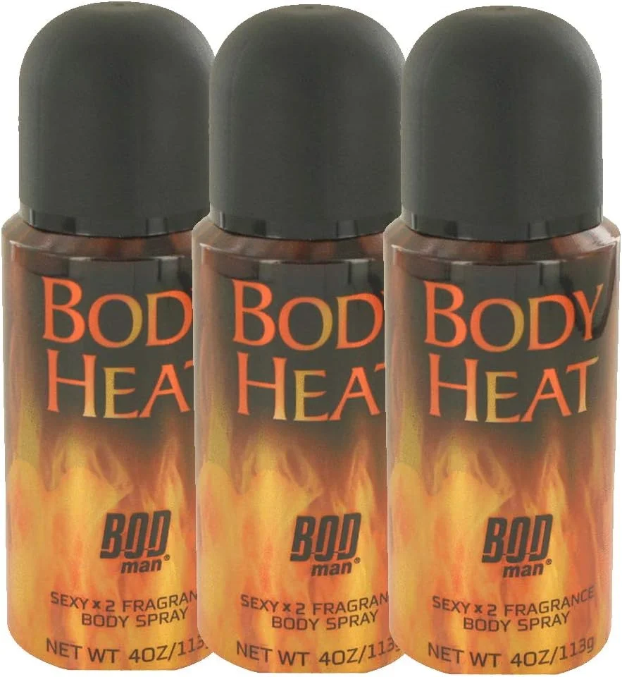 اسپری بدن مردانه پارفومز د کوئر Bod Man Body Heat X2 حجم 118 میلی لیتر (بسته 3 عددی)