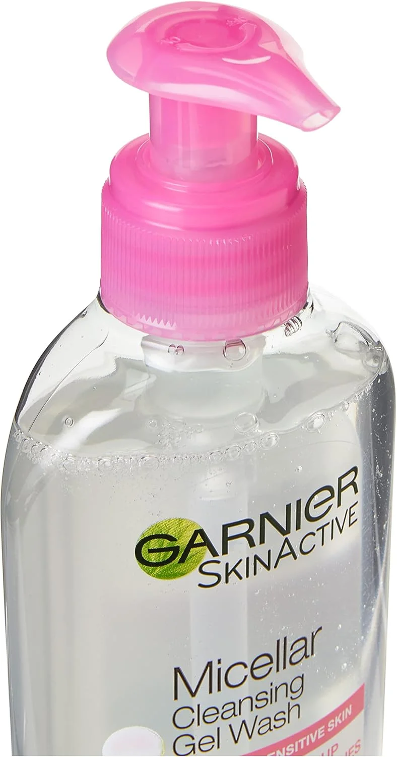 ژل شستشوی صورت میسلار گارنیه مناسب پوست حساس 200 میلی لیتر، پاک کننده ملایم صورت و پاک کننده آرایش، مورد تایید بنیاد پوست بریتانیا، نیاز به آبکشی، فرمول غیر خشک کننده و بدون عطر ژل شستشوی صورت میسلار گارنیه مناسب پوست حساس 200 میلی لیتر، پاک کننده ملایم صورت و پاک کننده آرایش، مورد تایید بنیاد پوست بریتانیا، نیاز به آبکشی، فرمول غیر خشک کننده و بدون عطر