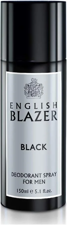 اسپری بدن مردانه English Blazer مشکی، 150 میلی لیتر