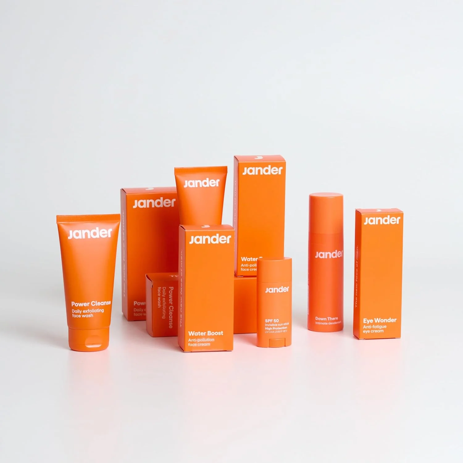 دئودورانت ناحیه خصوصی مردانه JANDER، کنترل کننده عرق و بو، شفاف با جذب سریع، رایحه ملایم، وگان با مواد طبیعی