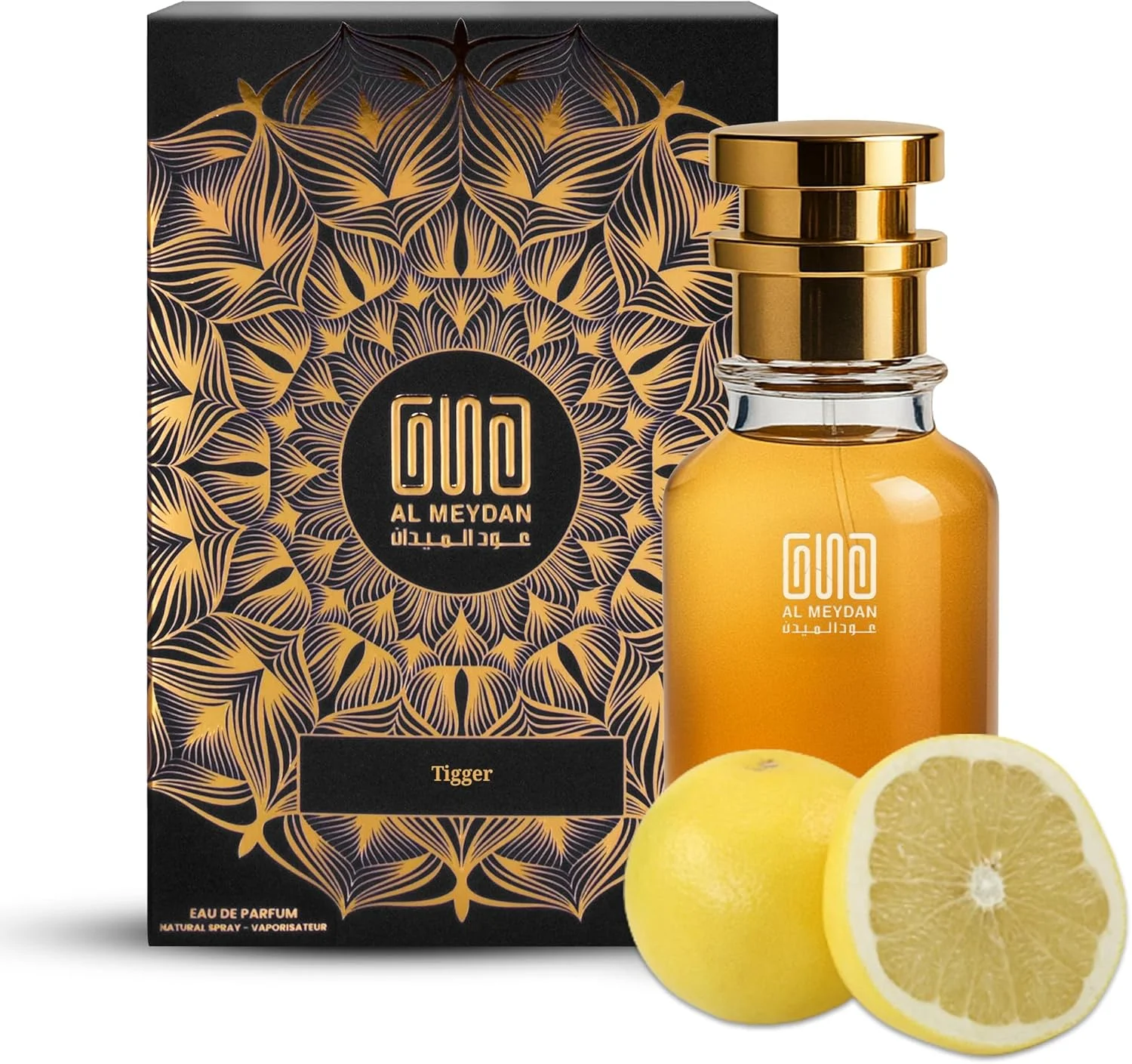 عطر روغنی مردانه با رایحه ای از تیگر - عطر روغنی مرکباتی چوبی بدون الکل با گریپ فروت، زنجبیل و مشک پنبه ای - ماندگاری طولانی 8-12 ساعت (30 میلی لیتر)