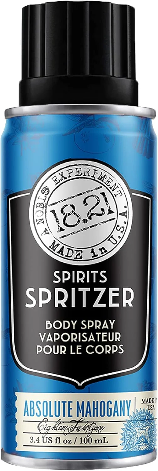 اسپری بدن مردانه 18.21 مدل Spirits Spritzer Absolute Mahogany، حجم 100 میلی لیتر - اسپری خوشبو کننده ماندگار با رایحه مردانه - هدیه برای آقایان