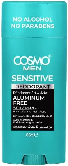 دئودورانت مردانه اورجینال COSMO – 65 گرم | محافظت طولانی مدت در برابر بو، رایحه با طراوت مردانه، اعتماد به نفس در تمام طول روز، فرمول سازگار با پوست (65 گرم، حساس)