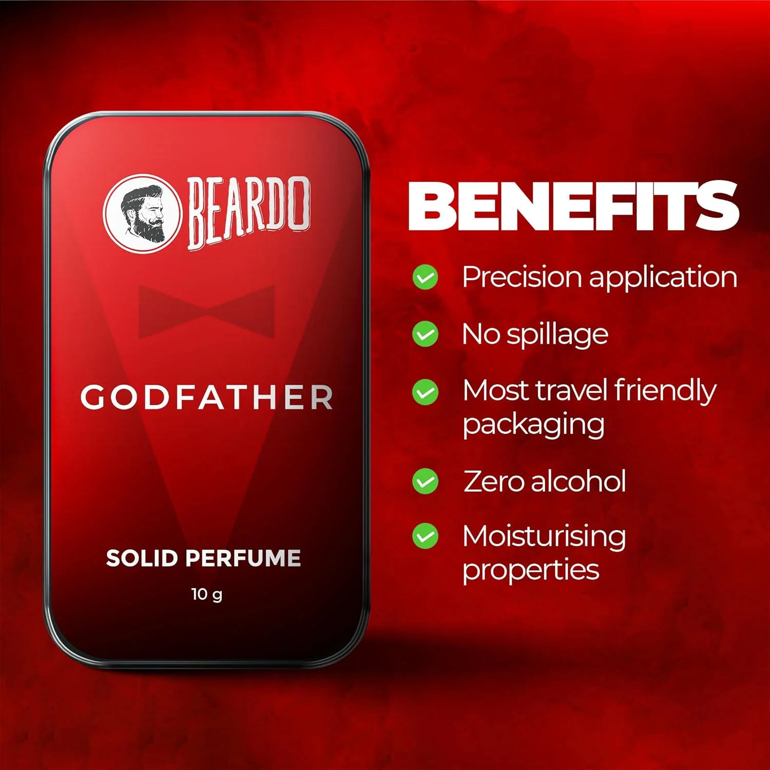 موم عطر جامد مردانه BEARDO Godfather 10 گرم | رایحه قوی و ماندگار | برای شب قرار | هدیه برای دوستان | هدیه برای مردان | هدیه برای همسر | هدیه برای مردان