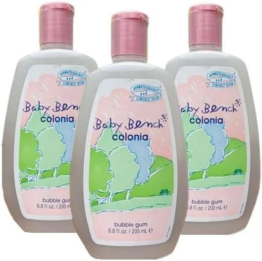 ادکلن کودکانه بنچ کولونیا با رایحه آدامس بادکنکی | عطر کودک، ملایم و ایمن، رایحه ملایم | ماندگاری طولانی و رایحه لطیف | ایمن برای دست مادر و پوست کودک 200 میلی لیتر - (بسته 3 عددی).