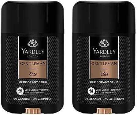 استیک دئودورانت مردانه یاردلی جنتلمن الیت، رایحه مردانه، طراوت تمام روز - 50 میلی لیتر (بسته 2 عددی)