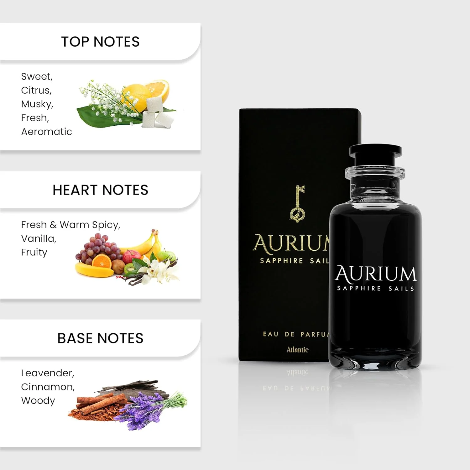 ادکلن مردانه AURIUM Sapphire Sails حجم 100 میلی لیتر - ادکلن مردانه ممتاز - رایحه ماندگار برای مردان