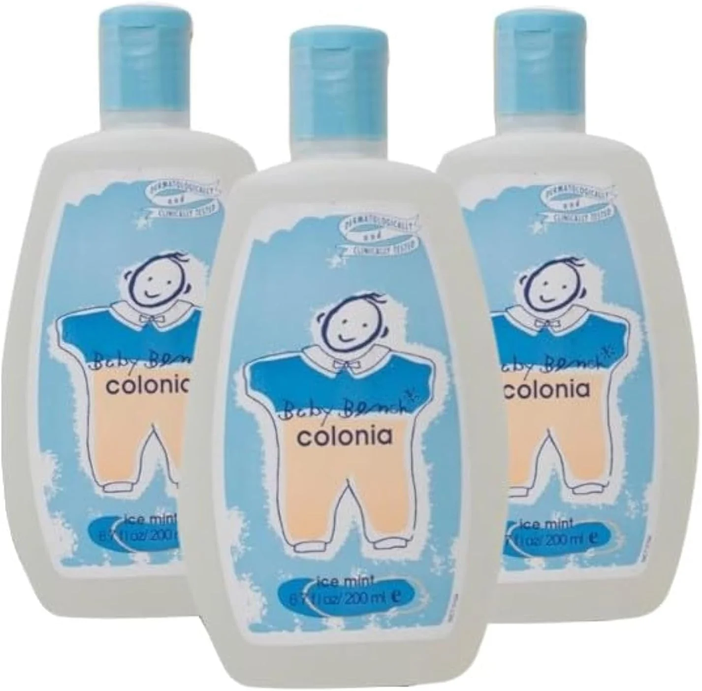 ادکلن بچه گانه بنچ کولونیا با رایحه نعناع یخی | عطر کودک، ملایم و ایمن، رایحه ملایم | ماندگاری طولانی مدت و رایحه ظریف | ایمن برای دست مادر و پوست کودک 200 میلی لیتر - (بسته 3 عددی)