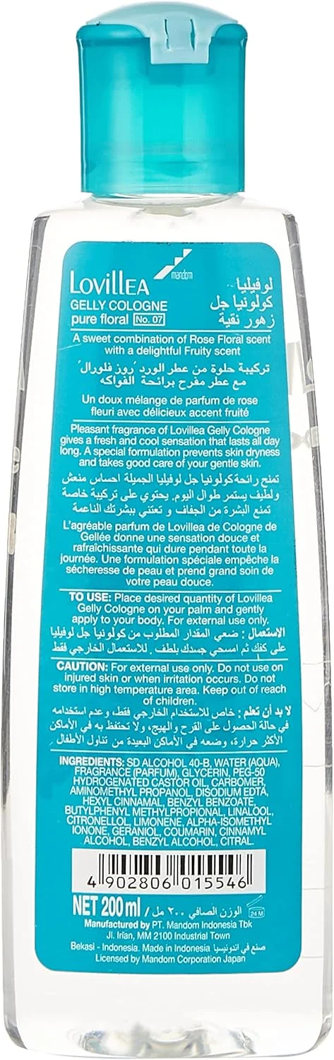ادکلن ژلی زنانه با رایحه گل های خالص | ادوکلن | رایحه ای لذت بخش از گل های میوه ای و رز | 200 میلی لیتر