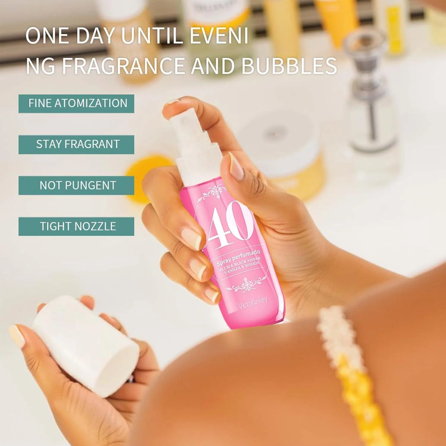 اسپری بدن زنانه، عطر مو و بدن، اسپری عطر ماندگار، اسپری بدن زنانه سایز مسافرتی (40)
