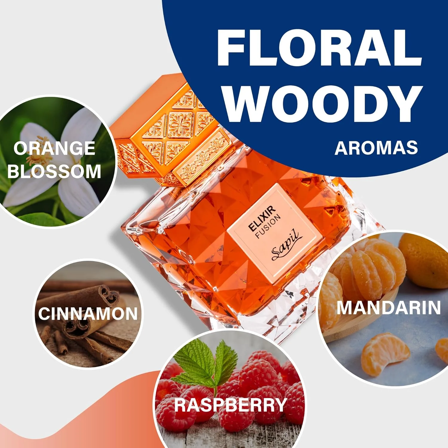 ادو پرفیوم ساپیل Elixir Fusion حجم 100 میلی لیتر، عطر لوکس مقرون به صرفه، رایحه گلی با طراوت با ترنج، فلفل صورتی، نت های اولیه یاس آبی، عطرهای ترکیبی جسورانه برای مردان و زنان ادو پرفیوم ساپیل Elixir Fusion حجم 100 میلی لیتر، عطر لوکس مقرون به صرفه، رایحه گلی با طراوت با ترنج، فلفل صورتی، نت های اولیه یاس آبی، عطرهای ترکیبی جسورانه برای مردان و زنان