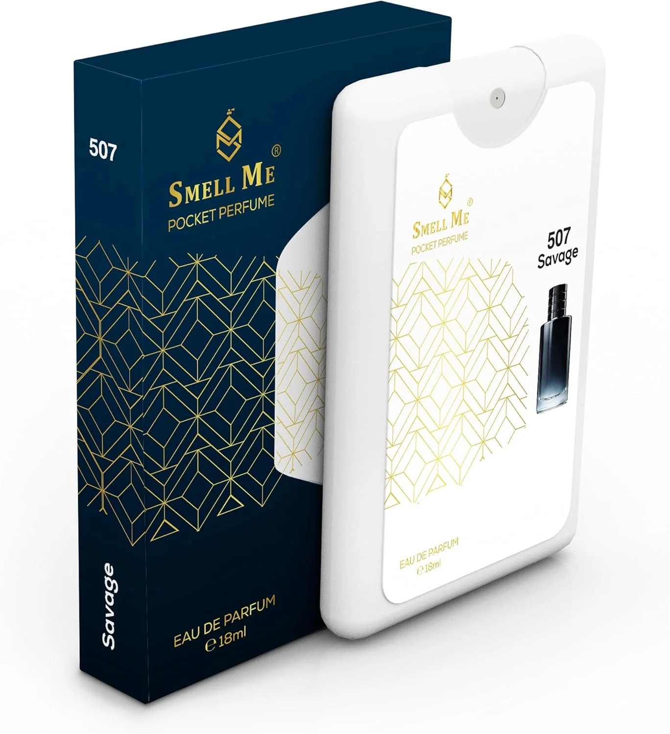 عطر جیبی Smell Me شماره 507، عطر فرانسوی با رایحه آروماتیک فوژه، ماندگاری بالا، الهام گرفته از CD Savage EDP مردانه، 18 میلی لیتر