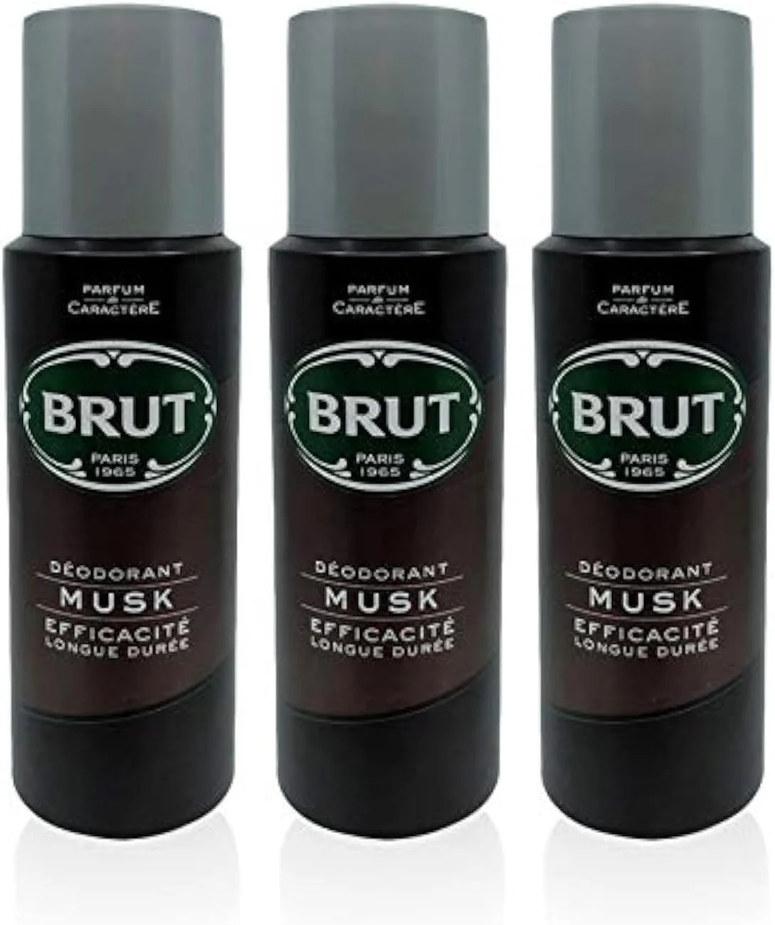 اسپری خوشبو کننده بدن مردانه بروت ماسک، دئودورانت مردانه با ماندگاری طولانی با رایحه مشک و چوب، وارداتی، بسته سه عددی (هر کدام 200 میلی لیتر)