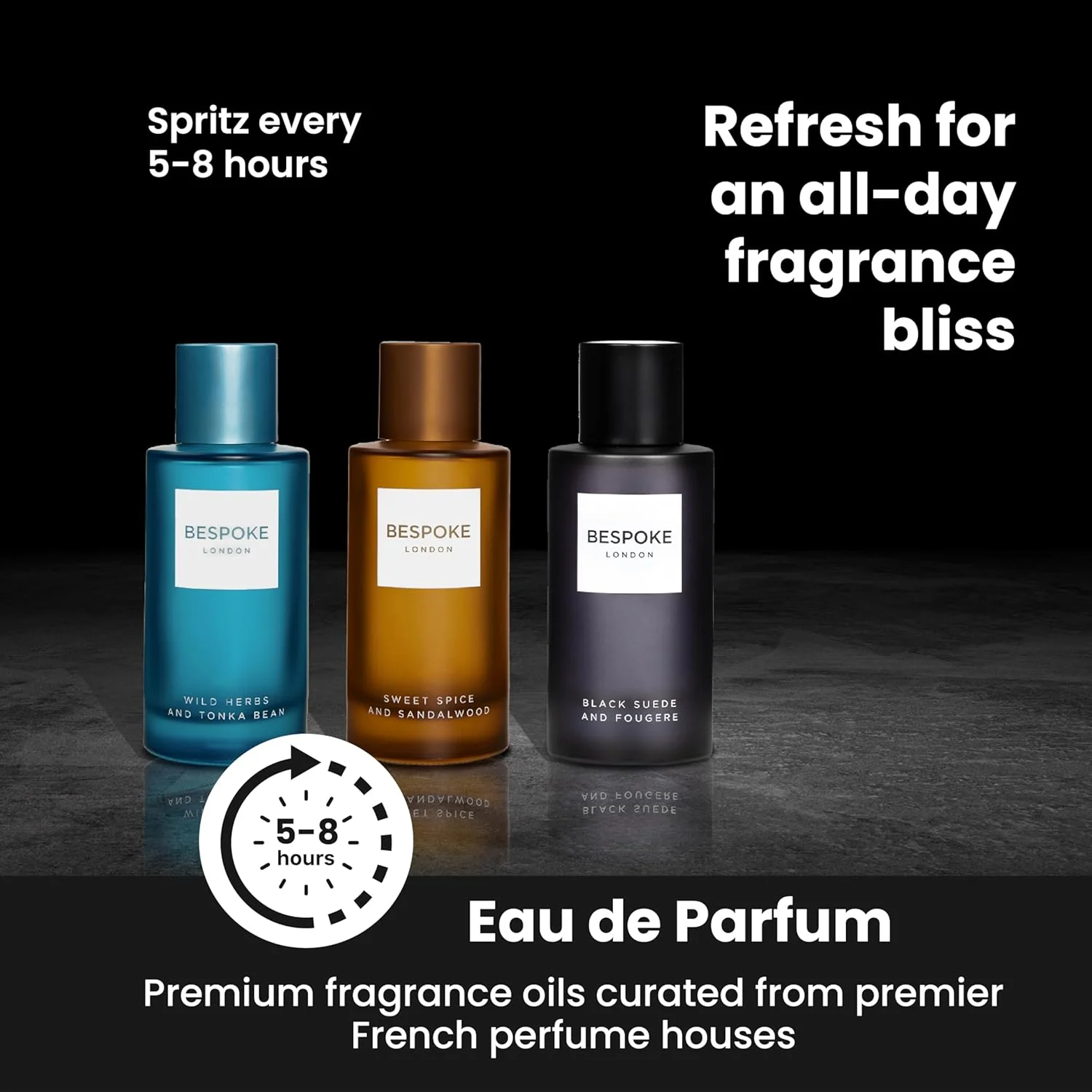 ست هدیه عطر مردانه ممتاز بِسپوک لندن، جیر مشکی، گیاهان وحشی، ادویه شیرین، ادو پرفیوم با رایحه ماندگار - ست مینی عطر مسافرتی، ست هدیه کافره برای مردان (3 x 50ml) ست هدیه عطر مردانه ممتاز بِسپوک لندن، جیر مشکی، گیاهان وحشی، ادویه شیرین، ادو پرفیوم با رایحه ماندگار - ست مینی عطر مسافرتی، ست هدیه کافره برای مردان (3 x 50ml)