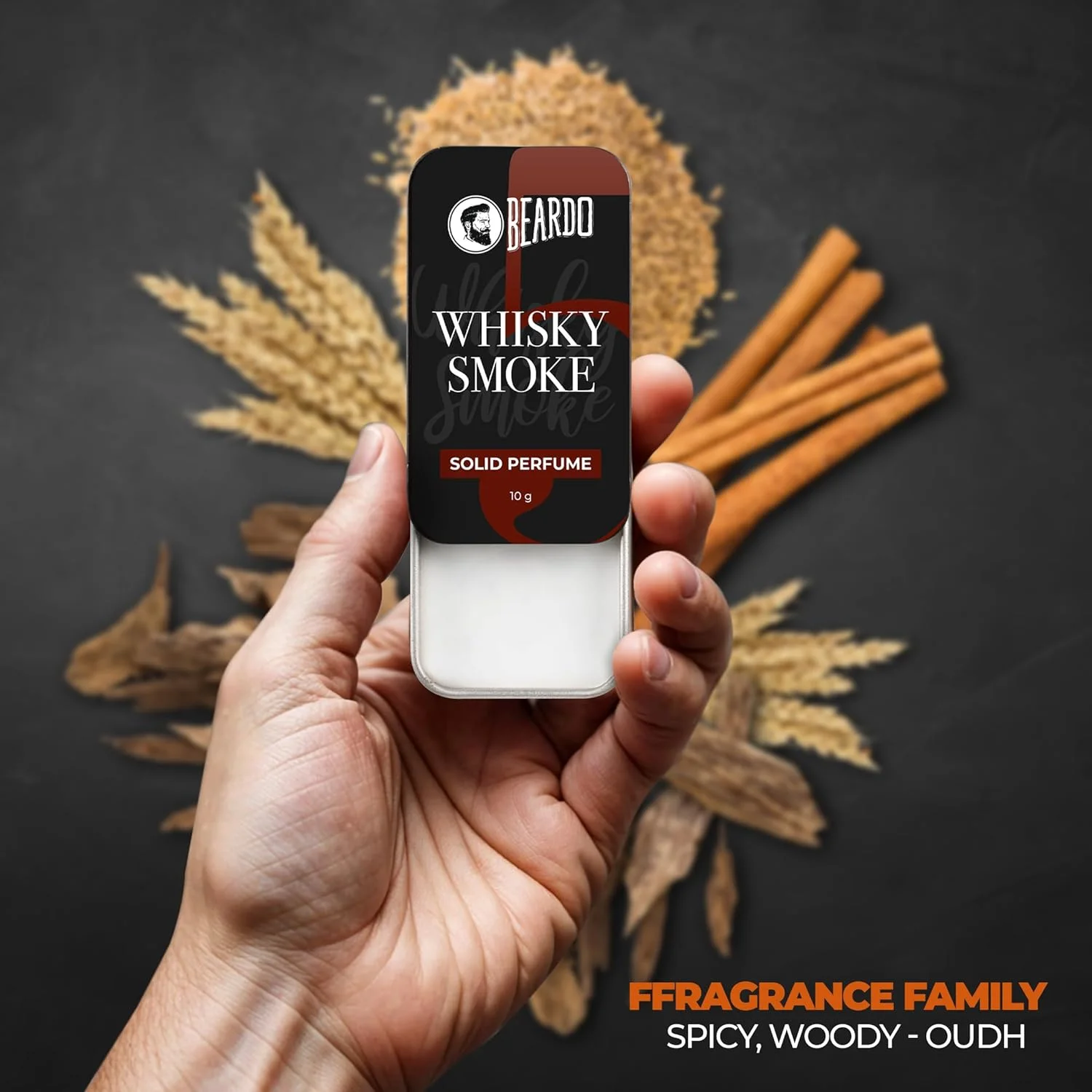 موم عطر جامد مردانه بیردو با رایحه ویسکی اسموک 10 گرم | رایحه قوی و ماندگار | برای شب قرار | هدیه برای برادر | هدیه برای دوستان | هدیه برای برادر