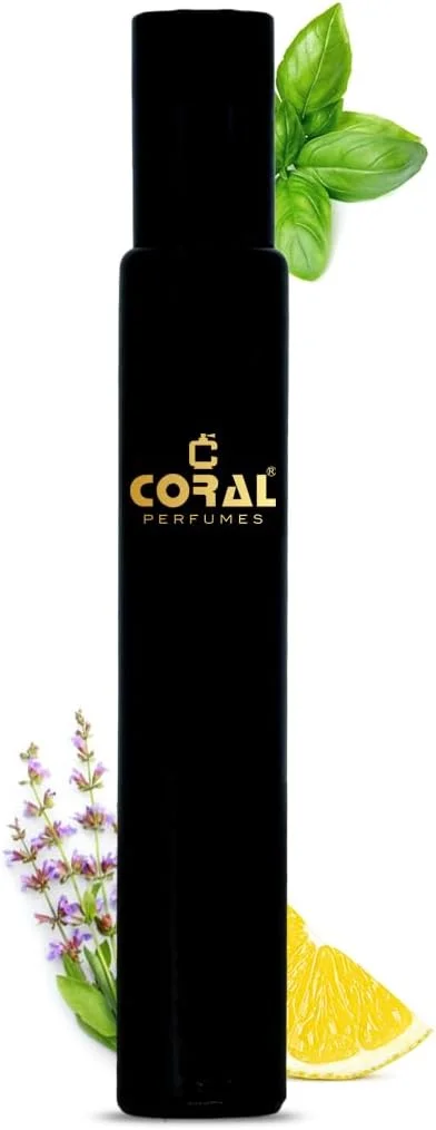 روغن عطر مردانه آکوا کول | رایحه معطر، دریایی، ادویه ای تازه و سبز | عطر متمرکز بدون الکل از فرانسه - 10 میلی لیتر | رایحه مردانه ماندگار از کورال پرفیومز