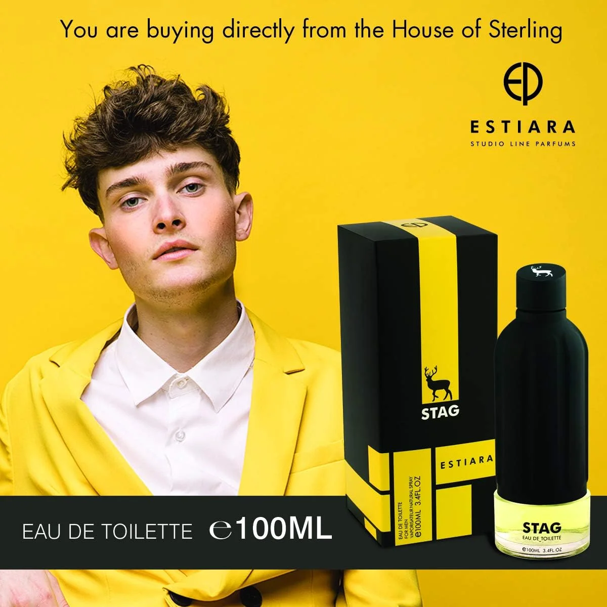 ادکلن مردانه استیارا استگ پور هوم، ادو تویلت، 100 میلی لیتر، مشکی، از خانه استرلینگ