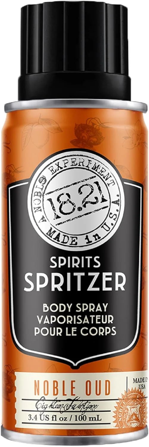 اسپری بدن مردانه 18.21 مدل Spirits Spritzer Noble Oud، حجم 100 میلی لیتر - اسپری خوشبو کننده ماندگار با رایحه مردانه