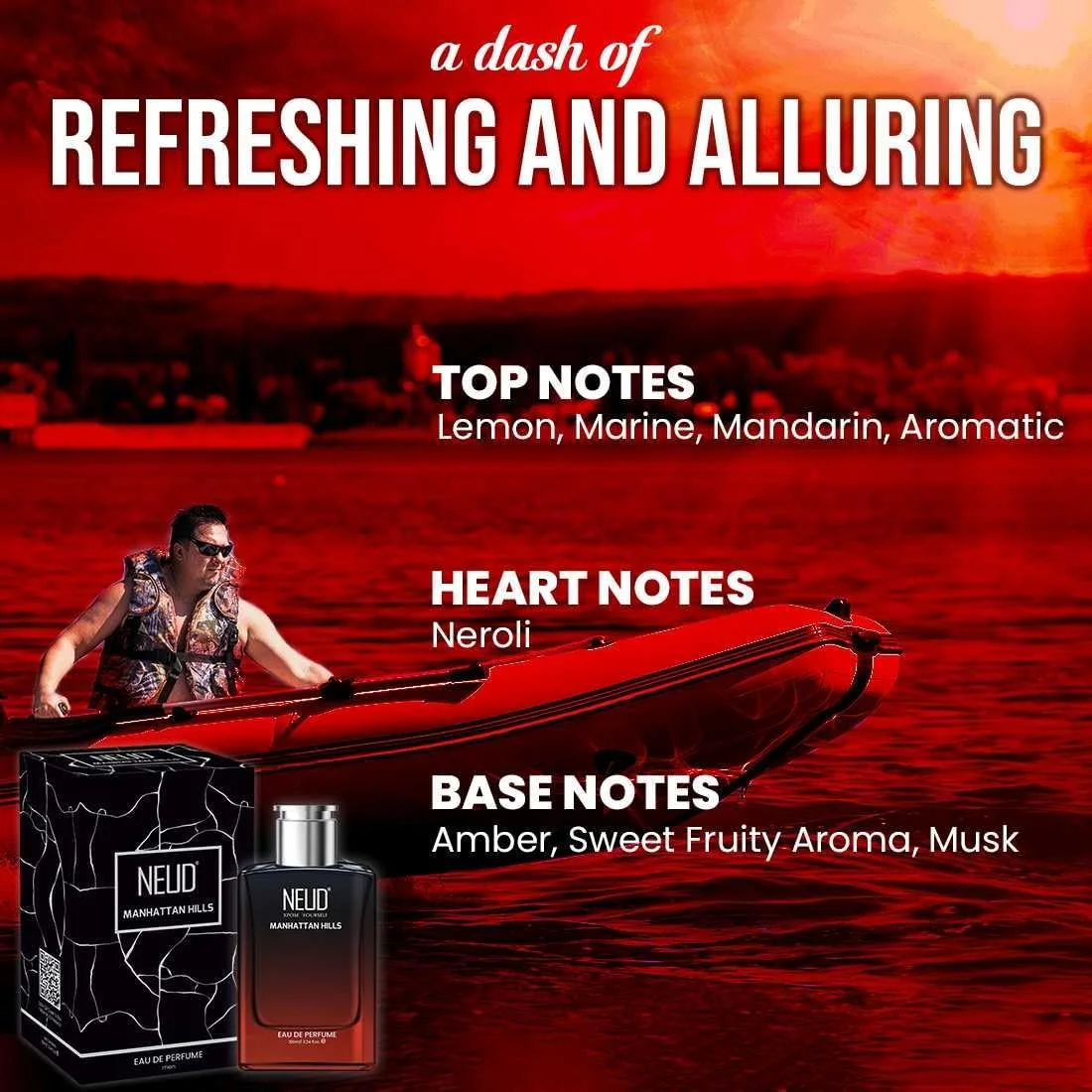 ست هدیه عطر لوکس نیود منهتن هیلز مردانه، ادو پرفیوم ماندگار 100 میلی لیتر، هدیه تولد برای دوست پسر، پدر، همسر، رایحه ممتاز و لوکس، هدیه راکشا باندا برای برادر