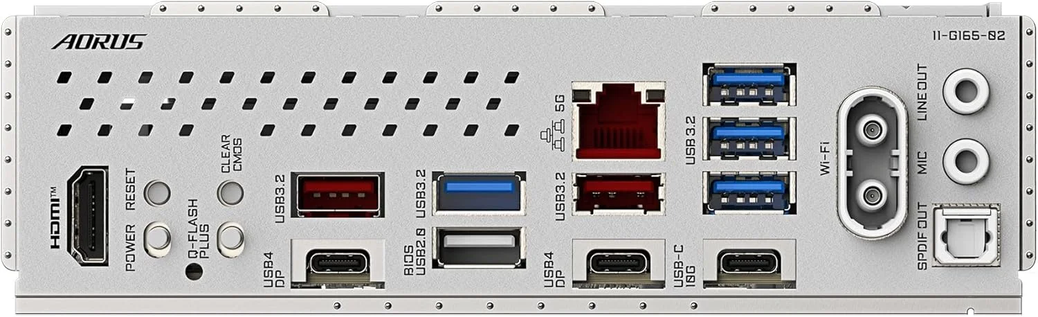 مادربرد GIGABYTE X870 AORUS Elite X3D Ice - پشتیبانی از پردازنده های AMD Ryzen 9000، VRM دیجیتال 16+2+2 فاز، پشتیبانی از DDR5 تا 9000 هرتز (OC)، 2xPCIe 5.0 + 2xPCIe 4.0، Wi-Fi 7، LAN 2.5GbE، USB 4