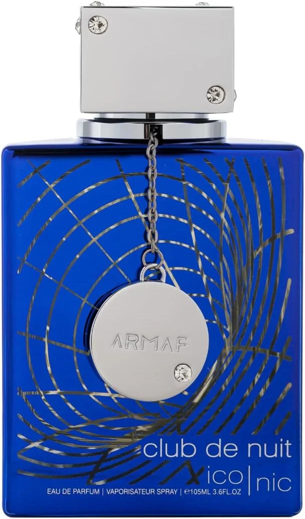 ست هدیه دو تکه عطر مردانه آرماف کلاب د نایت بلو آیکونیک، ادو پرفیوم 105 میلی لیتر، اسپری بدن معطر 200 میلی لیتر، رایحه ماندگار، رایحه مرکباتی چوبی، ست هدیه لوکس