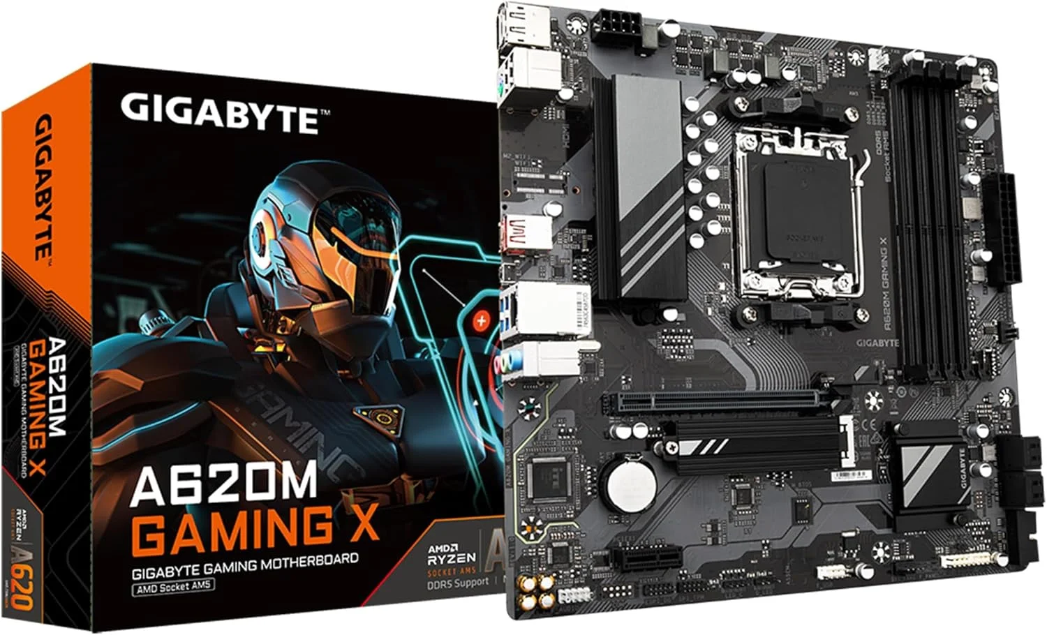 مادربرد GIGABYTE A620M Gaming X AMD A620 Micro ATX با DDR5، PCIe 4.0، USB 3.2 Gen1x2 Type-C