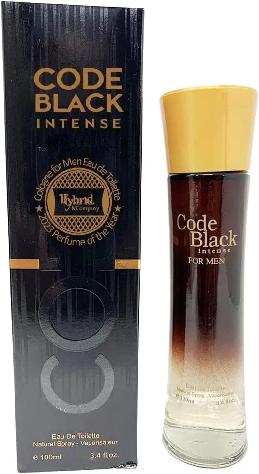 ادکلن مردانه هایبرید اند کمپانی کد بلک اینتنس، ادو تویلت اسپری طبیعی با رایحه مردانه، 100 میلی لیتر