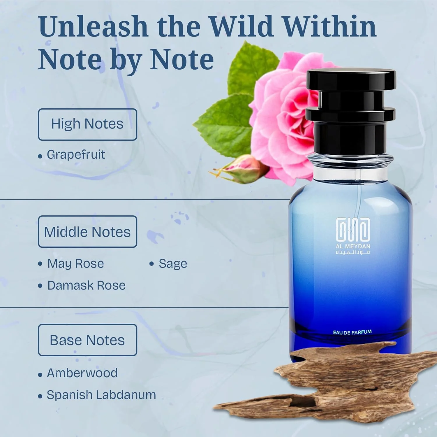 عطر روغنی مردانه – رایحه ای از ال هوم الای روز – عطر روغنی کهربایی گلی تازه با رز می، گریپ فروت و چوب عنبر – رایحه مردانه ماندگار بدون الکل (80 میلی لیتر)