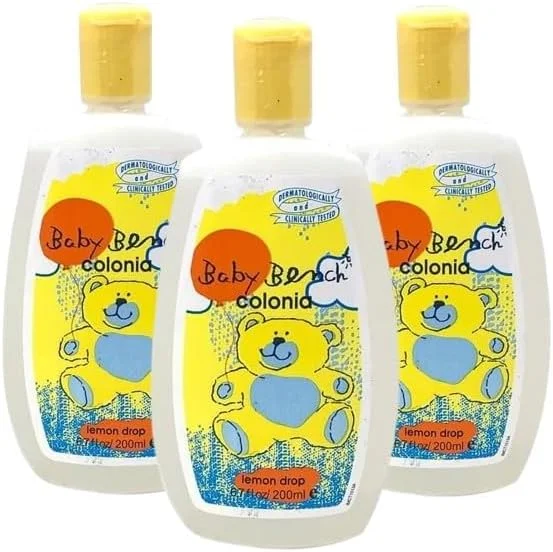 ادکلن کودکانه لمون دراپ بیبی بنچ کولونیا | عطر کودک، ملایم و ایمن، رایحه ملایم | رطوبت رسانی طولانی مدت و رایحه ظریف | ایمن برای دست مادر و پوست کودک 200 میلی لیتر - (بسته 3 عددی).