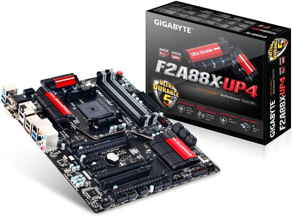 مادربرد گیگابایت AMD FM2+/FM2 A88X DDR3 2133 با DisplayPort HDMI Dual-link DVI ATX (GA-F2A88X-UP4) مادربرد گیگابایت AMD FM2+/FM2 A88X DDR3 2133 با DisplayPort HDMI Dual-link DVI ATX (GA-F2A88X-UP4)