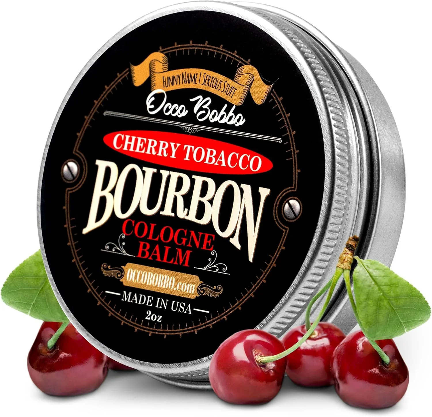 ادکلن جامد مردانه با رایحه گیلاس، تنباکو و بوربن - رایحه ای جسورانه و مردانه - طراحی شده برای مرد مدرن - 60 میل - ساخت آمریکا