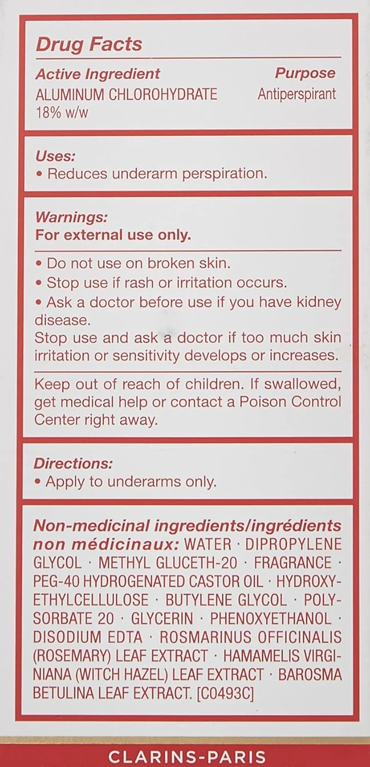 دئودورانت رولی ملایم CLARINS، 50 میلی لیتر