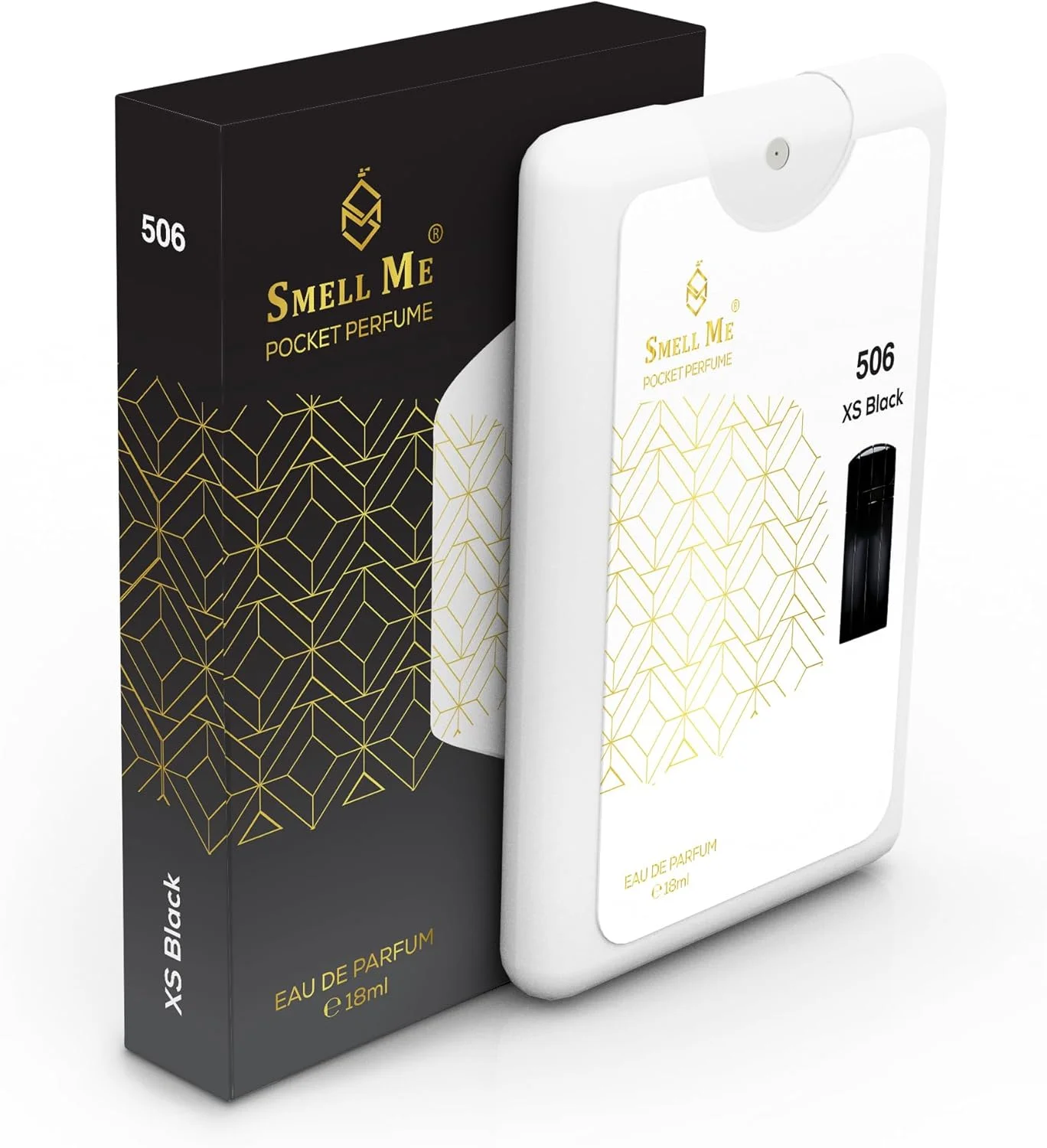 عطر جیبی 506 با رایحه فرانسوی، چوبی و آروماتیک، ماندگاری بالا، الهام گرفته از عطر مردانه PR Exes Black L Exces EDP، حجم 18 میلی لیتر