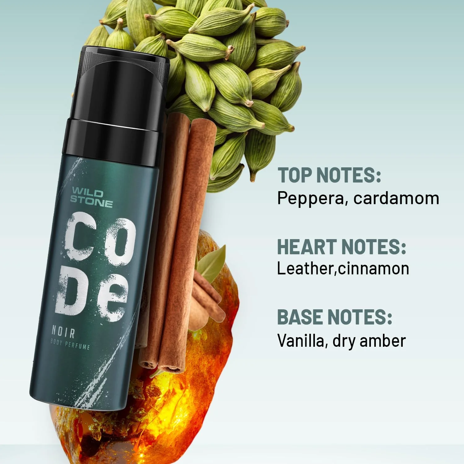 عطر بدن مردانه کد نوآر، 150 میلی لیتر | دئودورانت مردانه بدون گاز | رایحه لوکس ماندگار | حس ظرافت با جوهر جسورانه | رایحه قوی مردانه | مناسب برای مهمانی