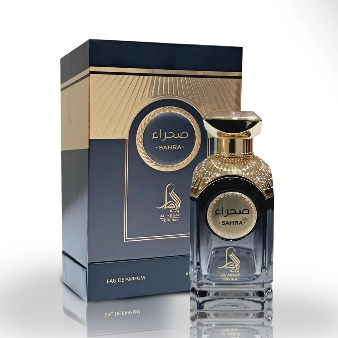 عطر صحرا الابصار ۱۰۰ میل – رایحه کهربا و وانیل با دارچین، هل و شکوفه پرتقال – عطری لوکس و ماندگار برای آقایان