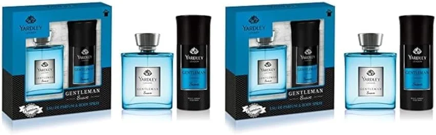 مجموعه هدیه ادو پرفیوم مردانه یاردلی لندن جنتلمن سواو - ادو پرفیوم 100 میلی لیتر + اسپری بدن 150 میلی لیتر با رایحه های معطر، چوبی و ادویه ای برای مردان باوقار (بسته 2 عددی)