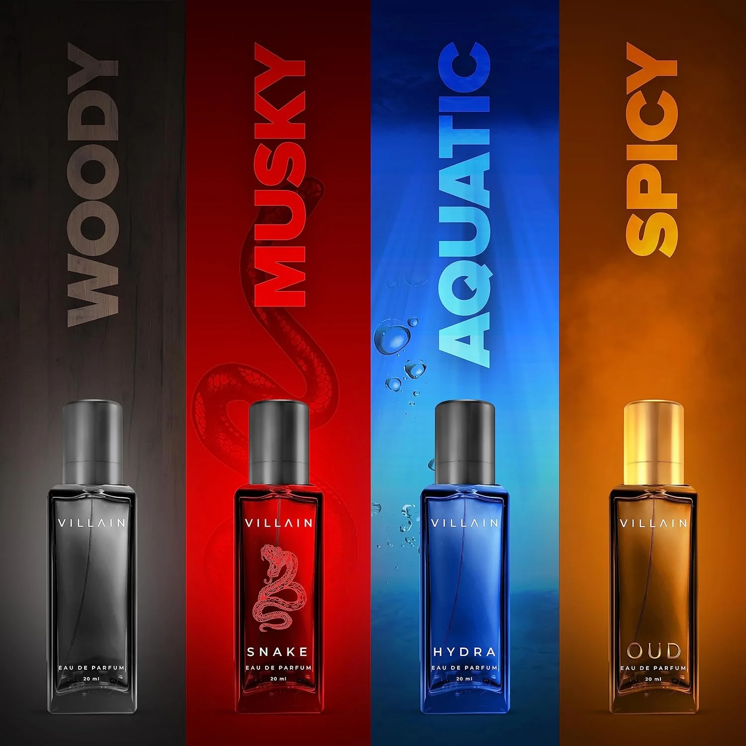 ست هدیه عطر مردانه ویلن ریبل لاکچری 4x20 میلی لیتر | عطر با رایحه ماندگار | EDP