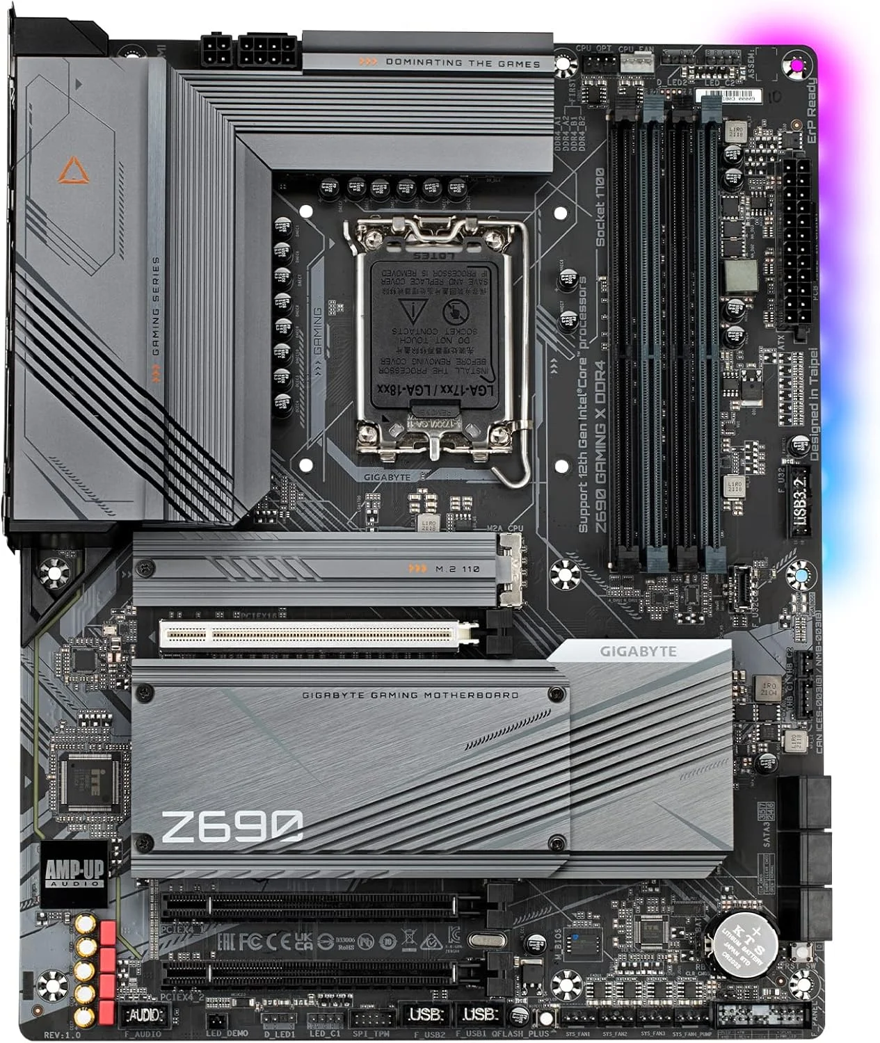مادربرد گیمینگ GIGABYTE Z690 Gaming X DDR4 (LGA 1700/ Intel Z690/ ATX/ DDR4/ Quad M.2/ PCIe 5.0/ USB 3.2 Gen2X2 Type-C/ 2.5GbE LAN) مادربرد گیمینگ GIGABYTE Z690 Gaming X DDR4 (LGA 1700/ Intel Z690/ ATX/ DDR4/ Quad M.2/ PCIe 5.0/ USB 3.2 Gen2X2 Type-C/ 2.5GbE LAN)