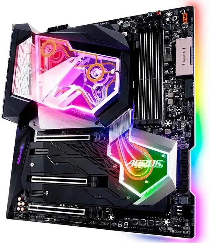 مادربرد GIGABYTE Z390 AORUS XTREME WATERFORCE (اینتل LGA1151/Z390/E-ATX/Monoblock یکپارچه/3xM.2 Thermal Guard/Onboard Intel CNVI 802.11ac 2x2 Wave 2 Wi-Fi/ESS Sabre DAC)
