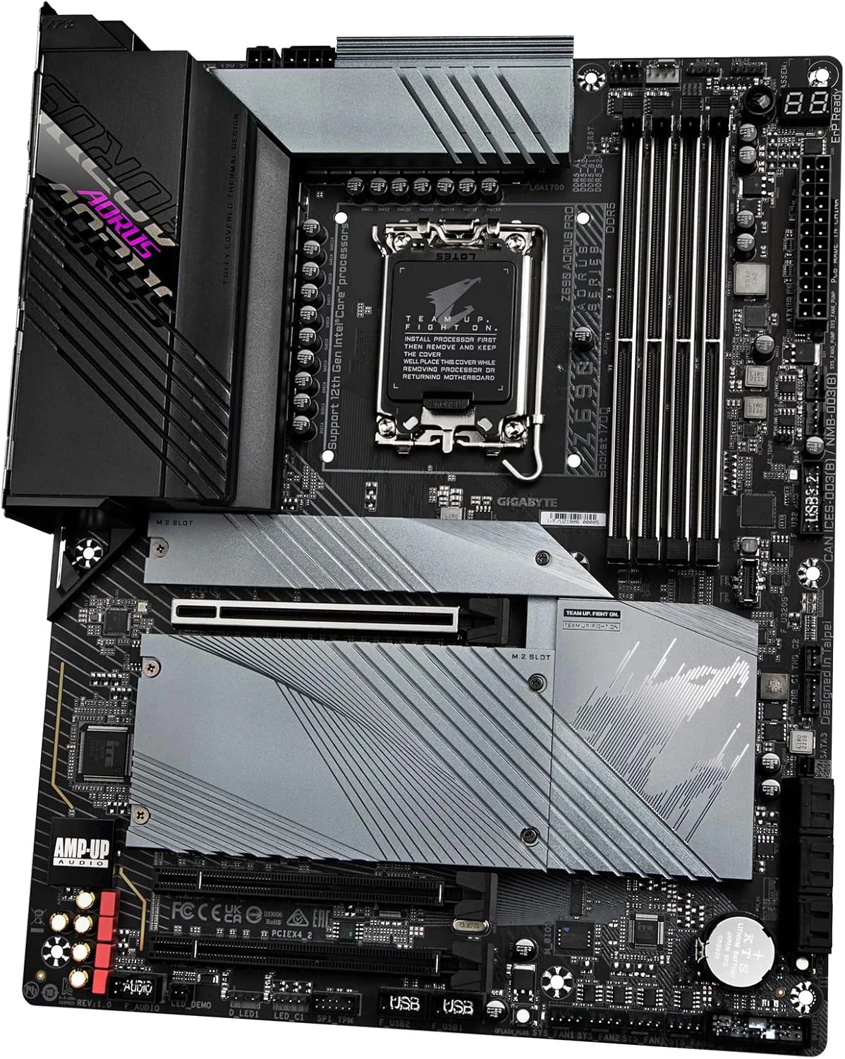 مادربرد گیمینگ GIGABYTE Z690 AORUS PRO (LGA 1700/ Intel Z690/ ATX/ DDR5/ Quad M.2/ PCIe 5.0/ USB 3.2 Gen2X2 Type-C/ WiFi 6/ 2.5GbE LAN)