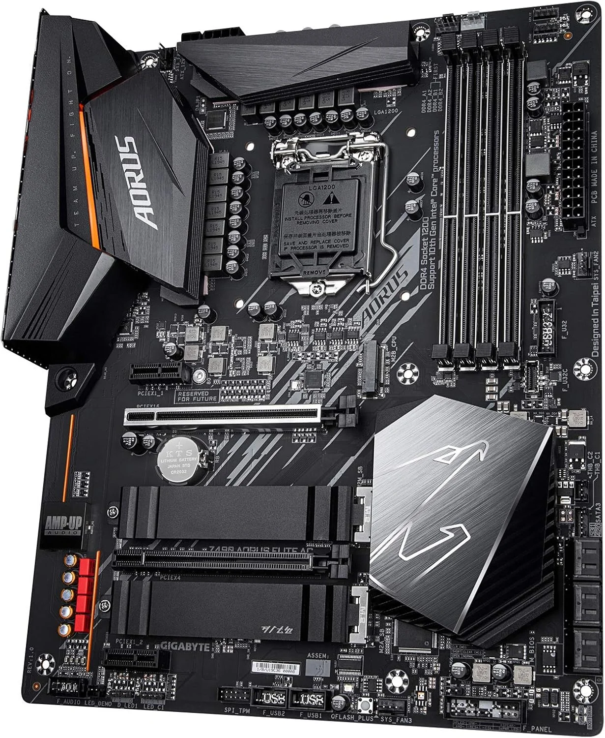 مادربرد گیمینگ GIGABYTE Z490 AORUS Elite AC-R (اینتل LGA1200/Z490/ATX/2xM.2 Thermal Guard/Realtek ALC1200/SATA 6Gb/s/USB 3.2 Gen 2/Intel 802.11ac/2.5 GbE LAN/RGB Fusion) (بازسازی شده)
