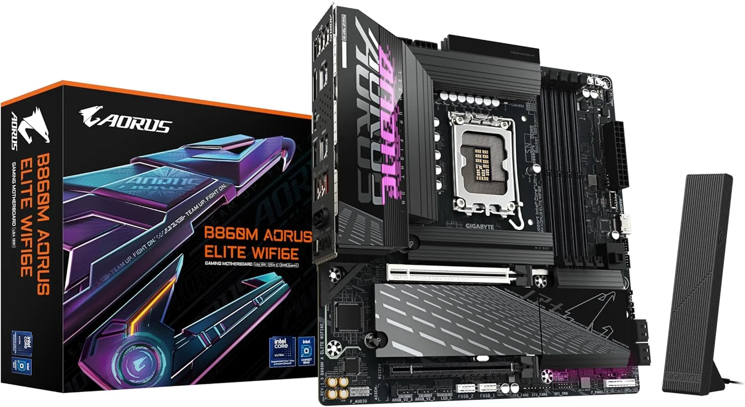 مادربرد GIGABYTE B860M AORUS Elite WIFI6E - پردازنده های Intel Core Ultra Series، VRM با 12+1+2+1 فاز، DDR5 تا 9200 مگاهرتز، 1xPCIe 5.0 + 2xPCIe 4.0 M.2، LAN 2.5GbE، WiFi 6E، Thunderbolt مادربرد GIGABYTE B860M AORUS Elite WIFI6E - پردازنده های Intel Core Ultra Series، VRM با 12+1+2+1 فاز، DDR5 تا 9200 مگاهرتز، 1xPCIe 5.0 + 2xPCIe 4.0 M.2، LAN 2.5GbE، WiFi 6E، Thunderbolt
