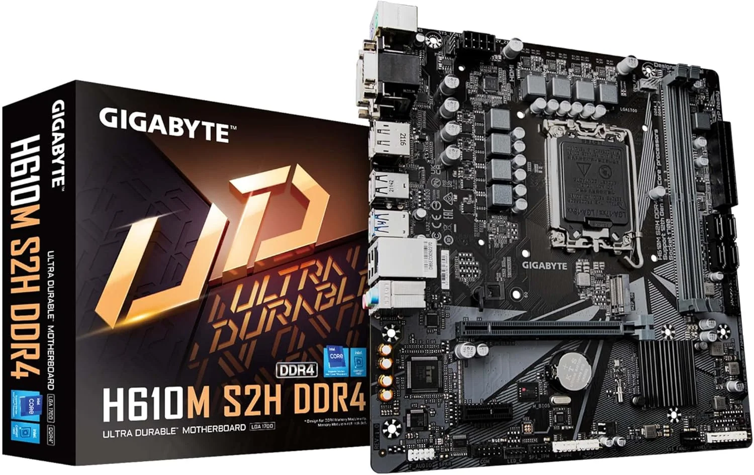 مادربرد GIGABYTE H610M S2H DDR4 (H610/ Intel LGA 1700/ Micro ATX/ DDR4/ Single M.2/ PCIe 4.0/ USB 3.2 Gen1/ Realtek GbE LAN) مادربرد GIGABYTE H610M S2H DDR4 (H610/ Intel LGA 1700/ Micro ATX/ DDR4/ Single M.2/ PCIe 4.0/ USB 3.2 Gen1/ Realtek GbE LAN)