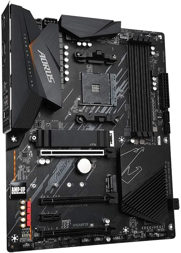 مادربرد گیگابایت B550 AORUS Elite V2 (AMD Ryzen 5000/B550/ATX/PCIe4.0/DDR4/USB3.2 Gen 1/Realtek ALC1200/M.2/2.5 GbE LAN/HDMI/DP/مادربرد گیمینگ)