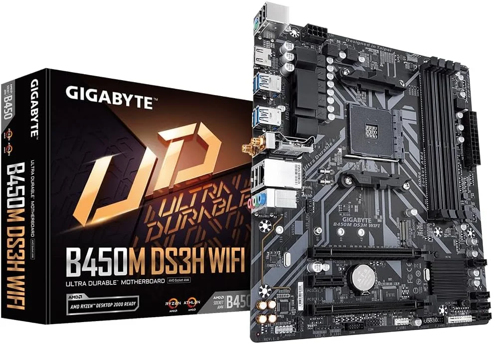 مادربرد GIGABYTE B450M DS3H WiFi-Y1 (AM4/AMD/B450/mATX/SATA 6GB/s/USB 3.1/HDMI/Wifi/DDR4) مادربرد GIGABYTE B450M DS3H WiFi-Y1 (AM4/AMD/B450/mATX/SATA 6GB/s/USB 3.1/HDMI/Wifi/DDR4)