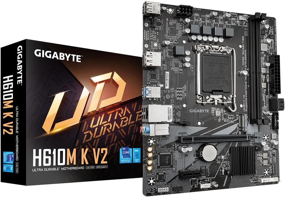 مادربرد GIGABYTE H610M K V2 - پردازنده های نسل 14 اینتل، تا 5600 مگاهرتز DDR5، 1xPCIe 3.0 M.2، LAN 1GbE، USB 3.2 Gen 1 مادربرد GIGABYTE H610M K V2 - پردازنده های نسل 14 اینتل، تا 5600 مگاهرتز DDR5، 1xPCIe 3.0 M.2، LAN 1GbE، USB 3.2 Gen 1