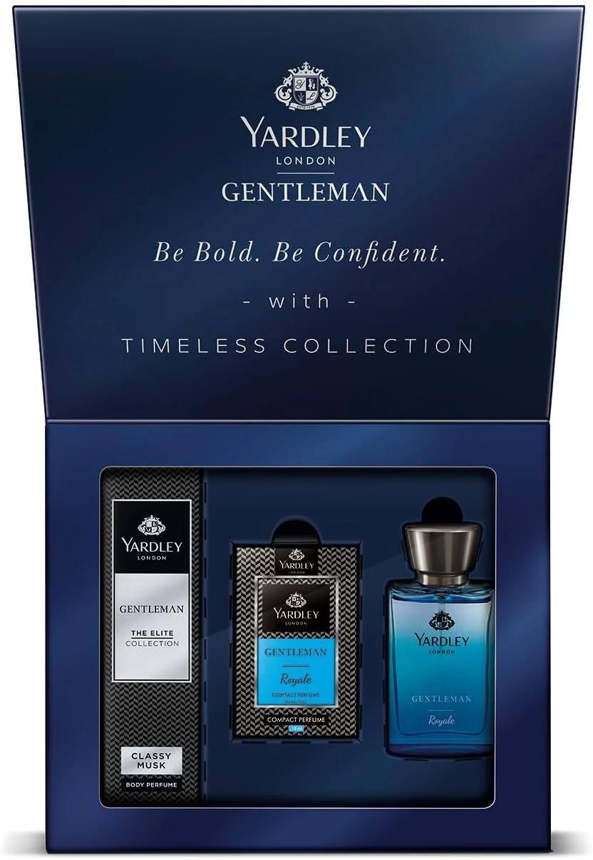 مجموعه هدیه مردانه یاردلی لندن رویال، عطر فشرده و عطر بدن کلاسیک ماسک - مجموعه نخبگان، یک مجموعه هدیه بی انتها برای مردان، عطر استفاده روزانه و بدون گاز با رایحه مردانه، 188 میلی لیتر