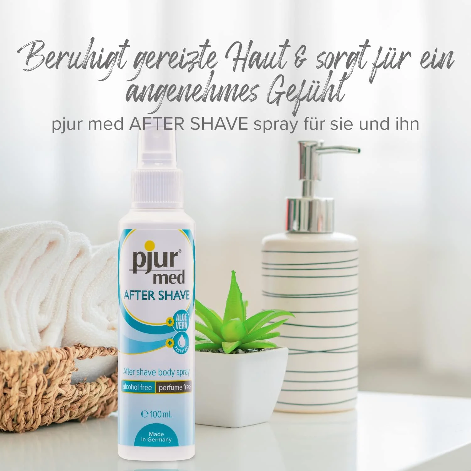 اسپری بعد از اصلاح پیجور مد - اسپری مراقبتی برای زنان و مردان - مراقبت ملایم از پوست با آلوئه ورا - محافظت موثر در برابر سوزش ناشی از تیغ (100 میلی لیتر)